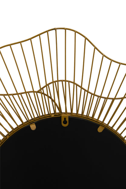 Arabia Gold Flower Wall Mirror