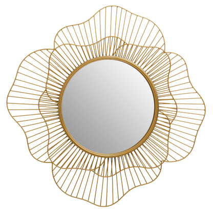 Arabia Gold Flower Wall Mirror