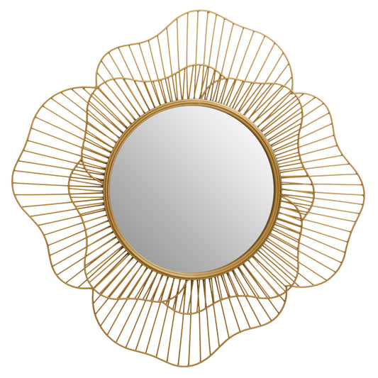 Arabia Gold Flower Wall Mirror