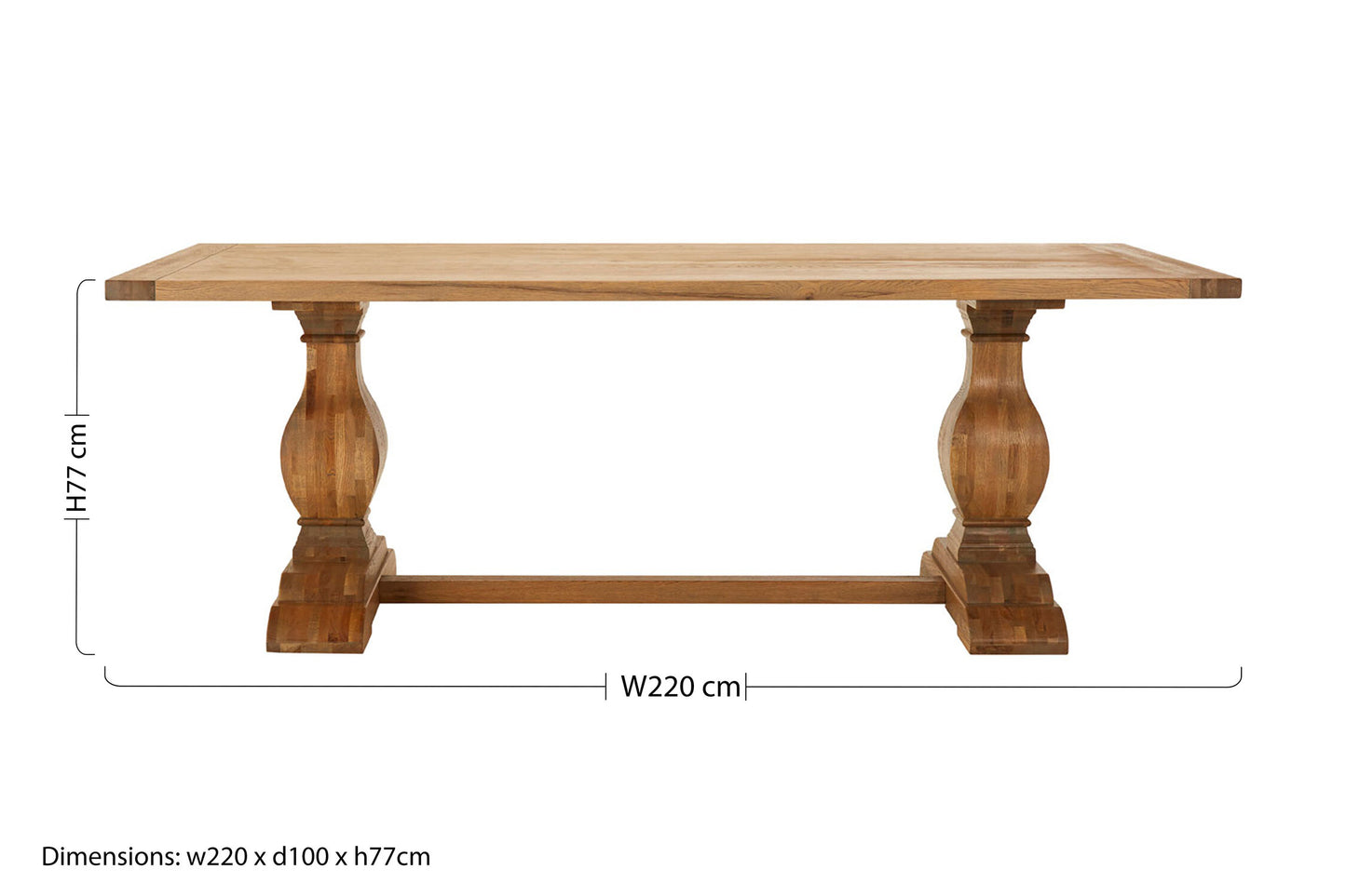 Austin Oak Wood Dining Table