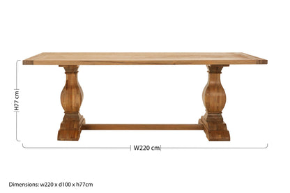 Austin Oak Wood Dining Table