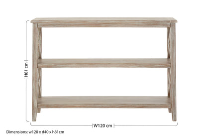 Cambridge Natural 2 Shelf Bookcase