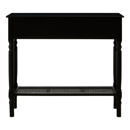 Cambridge 2 Drawer Black Finish Console Table