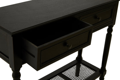 Cambridge 2 Drawer Black Finish Console Table