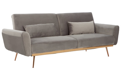 Vivaldi Grey Velvet Sofa Bed