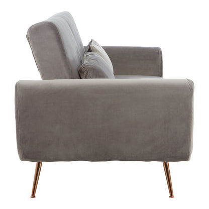 Vivaldi Grey Velvet Sofa Bed