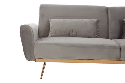 Vivaldi Grey Velvet Sofa Bed
