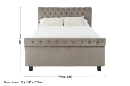 Agnes Grey King Ottoman Bed