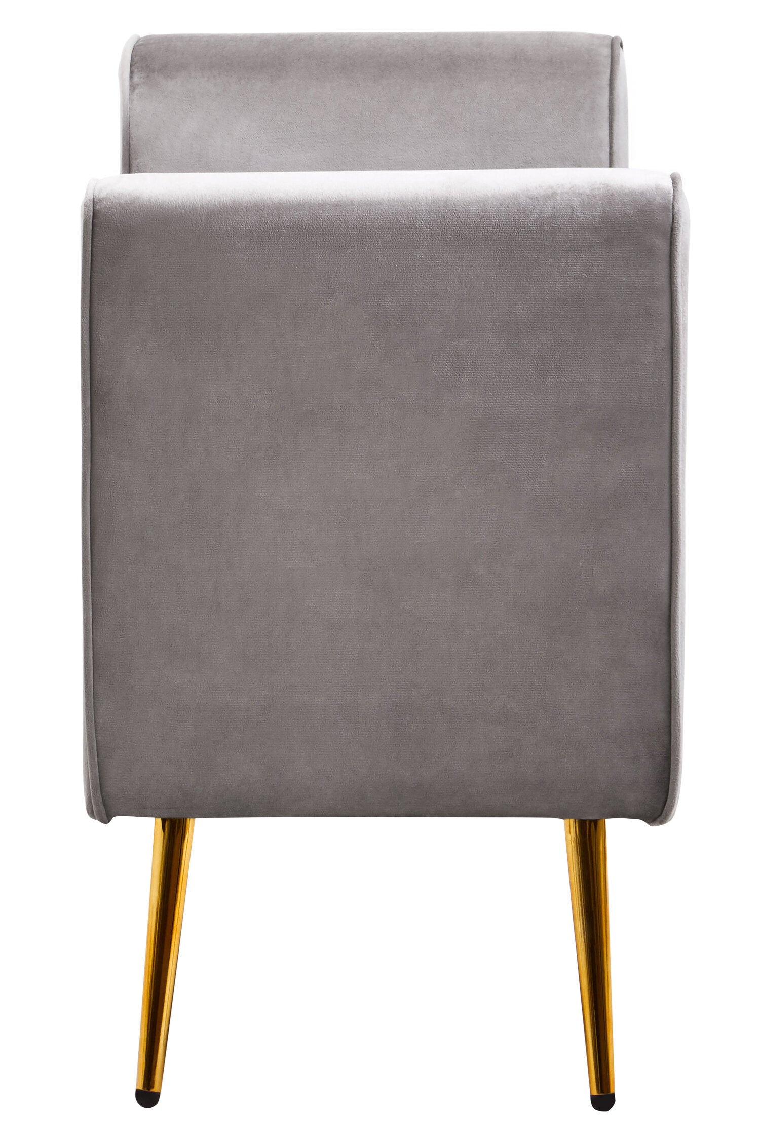 Marylin Grey Velvet Ottoman Storage Bench | Bali & Blue