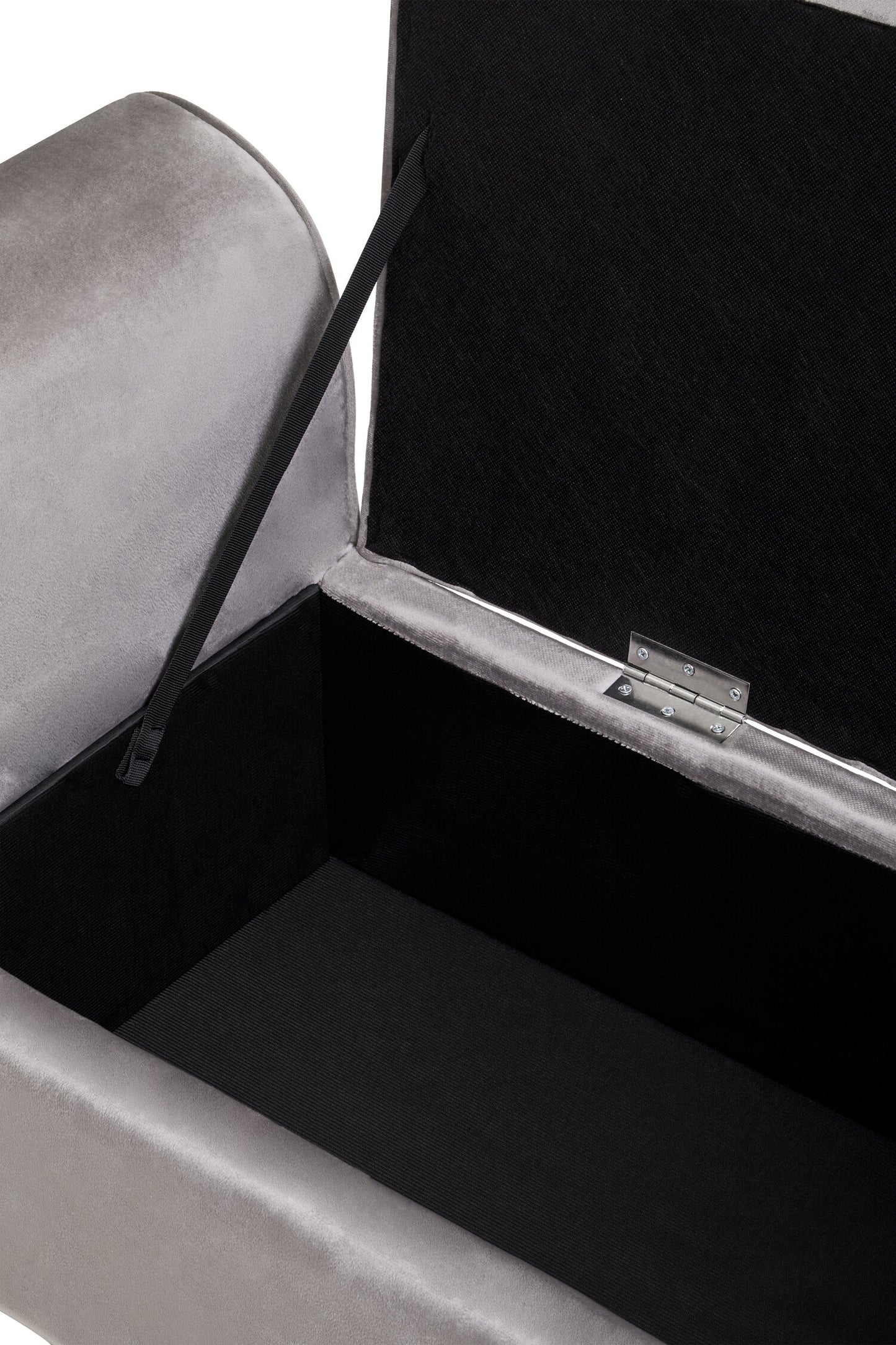 Marylin Grey Velvet Upholstered Storage Bench