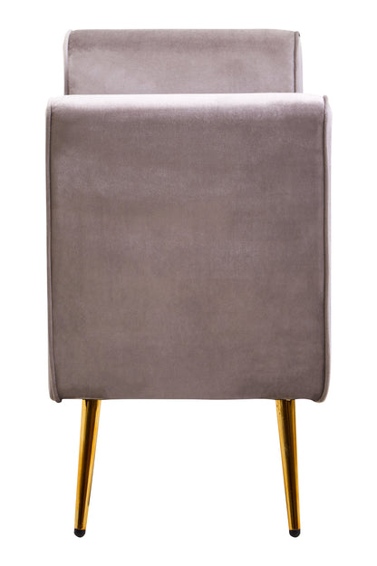 Marylin Mink Velvet Upholstered Storage Bench