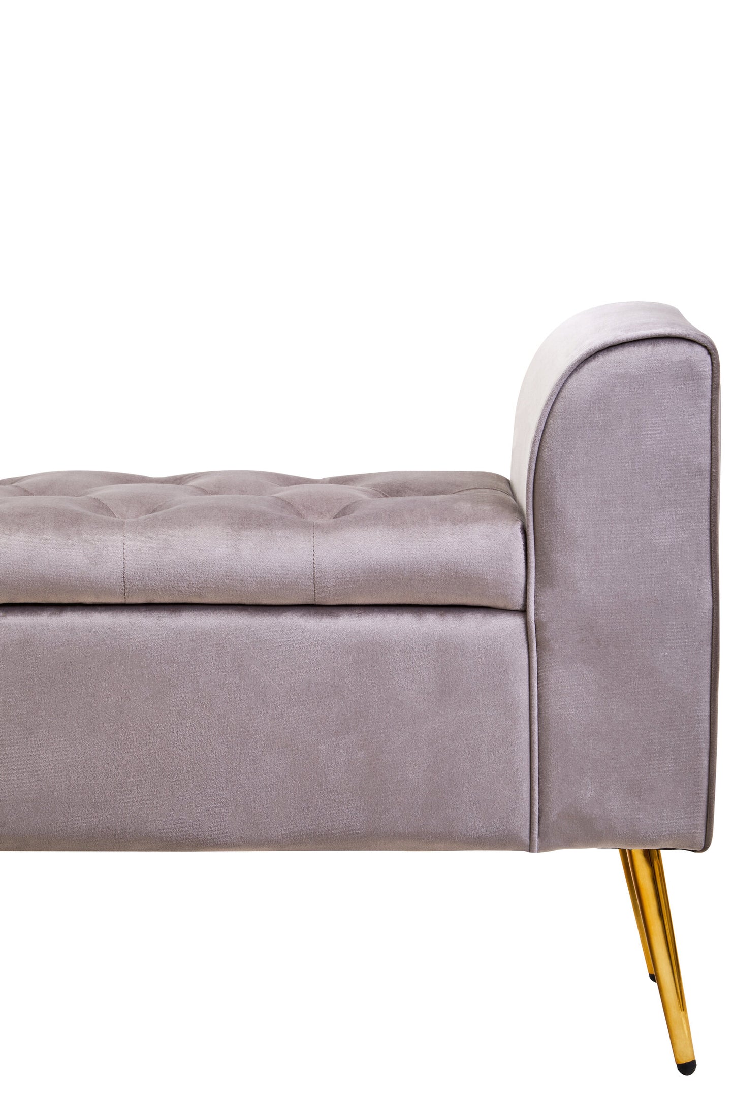 Marylin Mink Velvet Upholstered Storage Bench