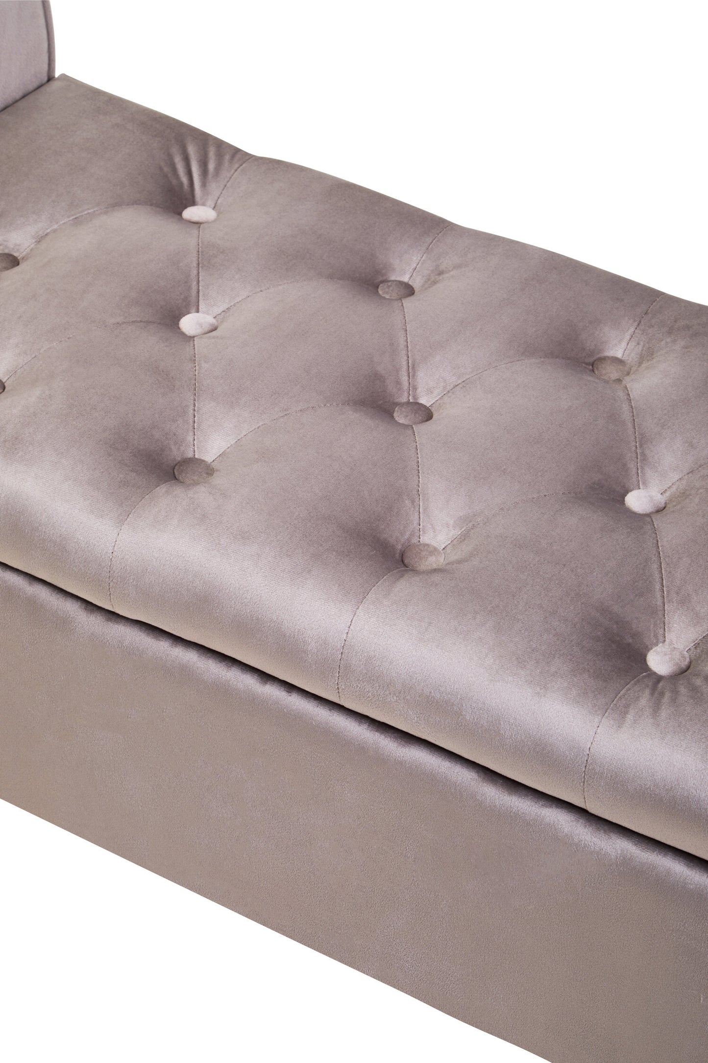 Marylin Mink Velvet Upholstered Storage Bench