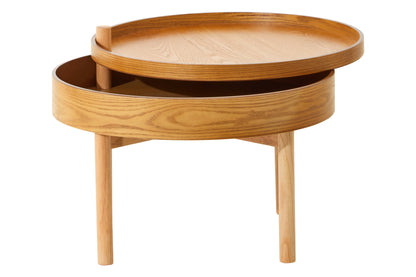 Sherman Revolving Top Side Table with Storage