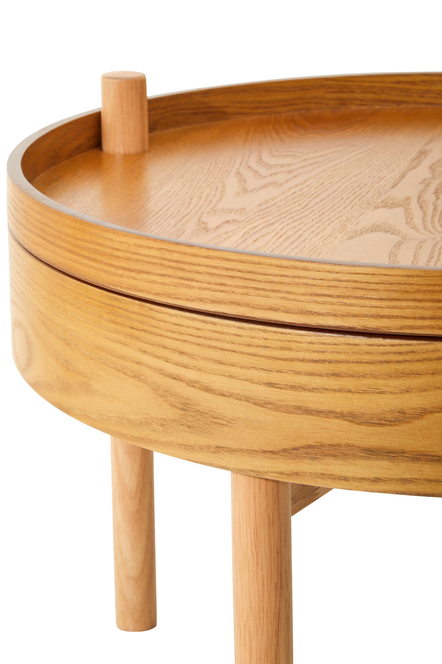Sherman Revolving Top Side Table with Storage