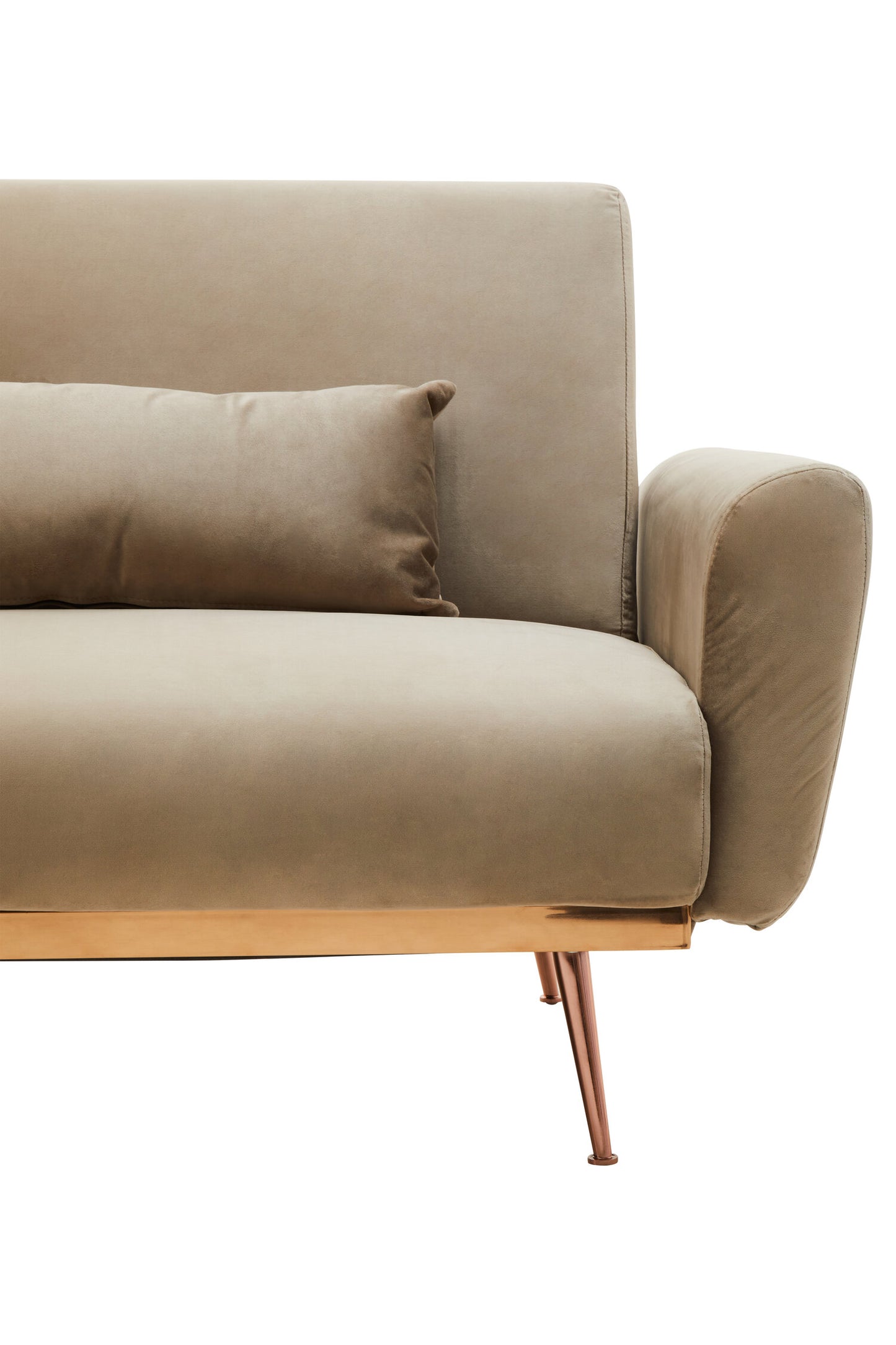 Jasmine Mink Velvet Sofa Bed