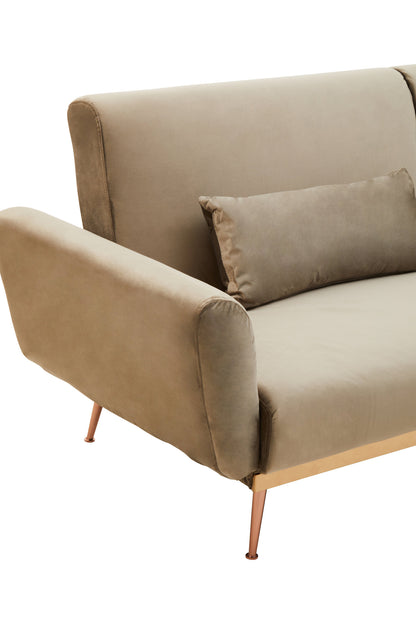 Jasmine Mink Velvet Sofa Bed