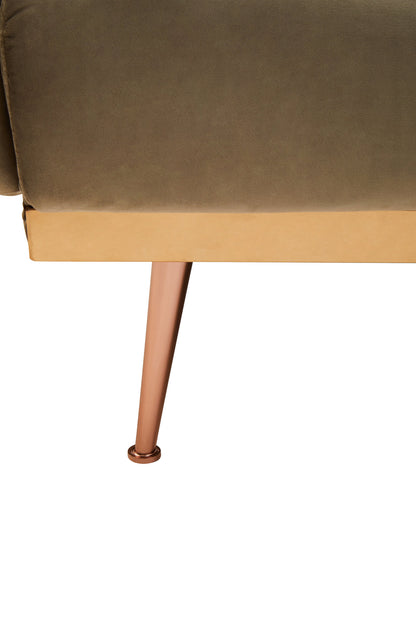 Jasmine Mink Velvet Sofa Bed