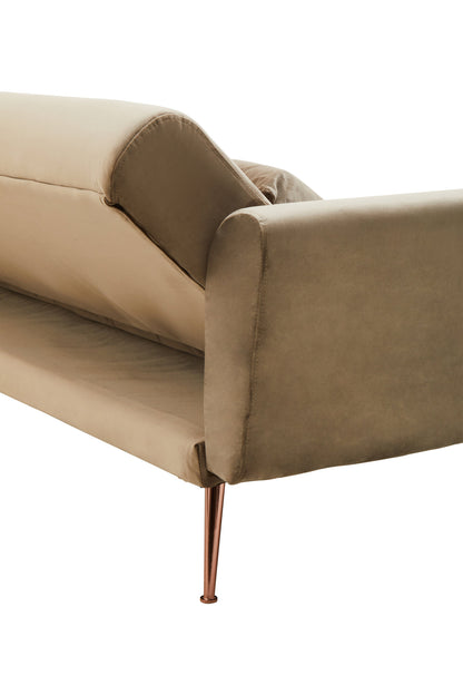 Jasmine Mink Velvet Sofa Bed