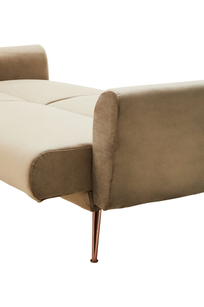 Jasmine Mink Velvet Sofa Bed