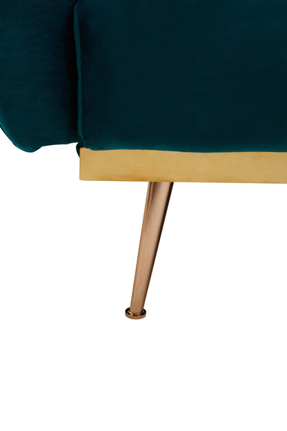 Jasmine Green Velvet Sofa Bed