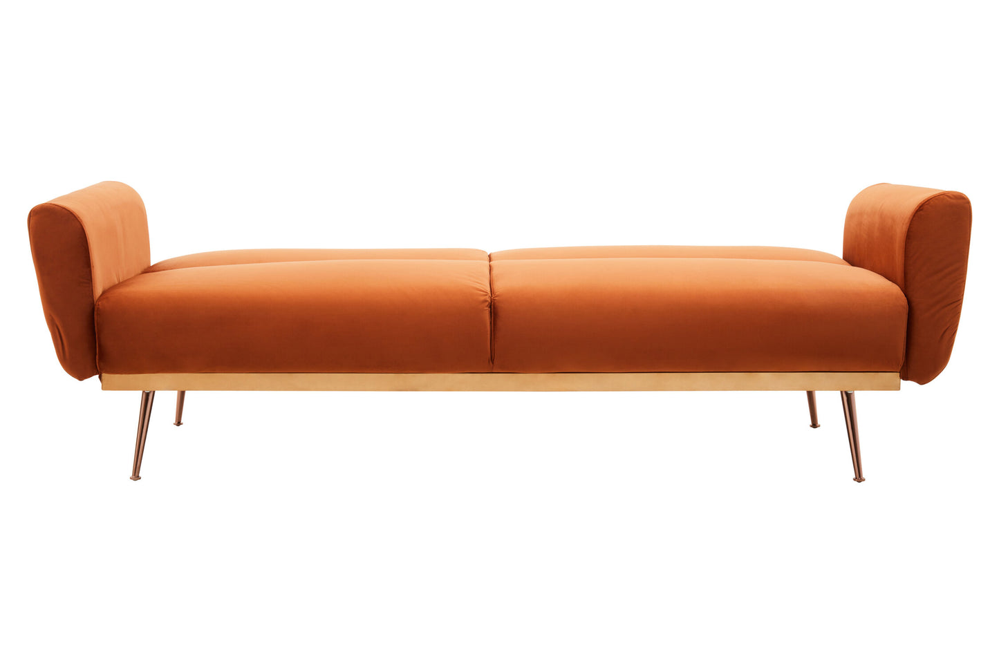 Jasmine Burnt Orange Velvet Sofa Bed
