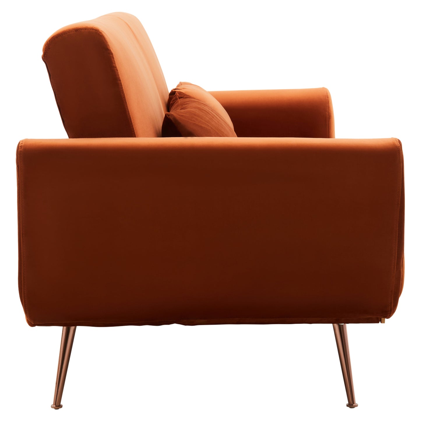 Jasmine Burnt Orange Velvet Sofa Bed