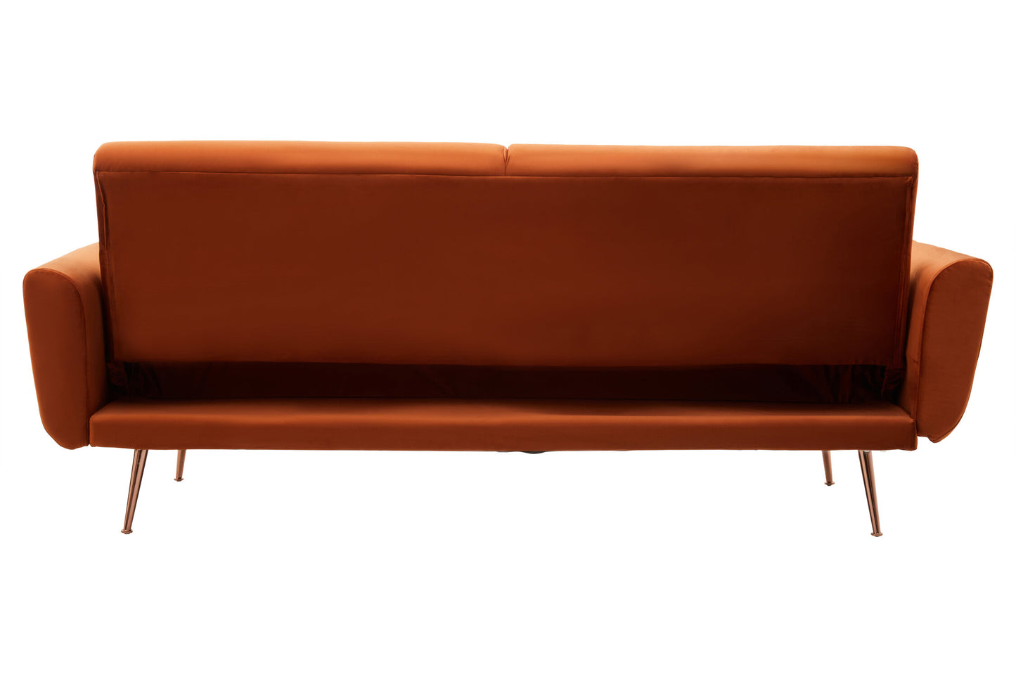 Jasmine Burnt Orange Velvet Sofa Bed