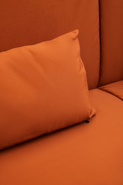 Jasmine Burnt Orange Velvet Sofa Bed