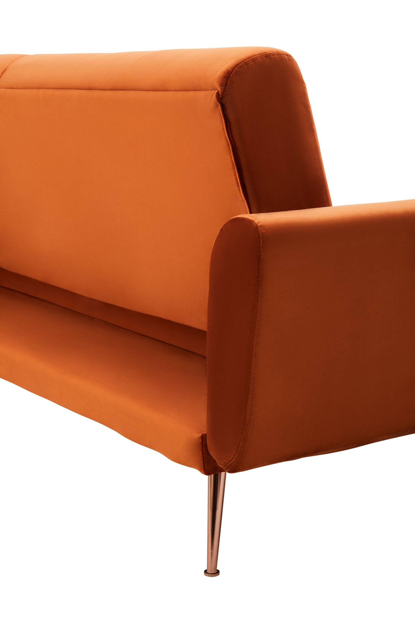 Jasmine Burnt Orange Velvet Sofa Bed