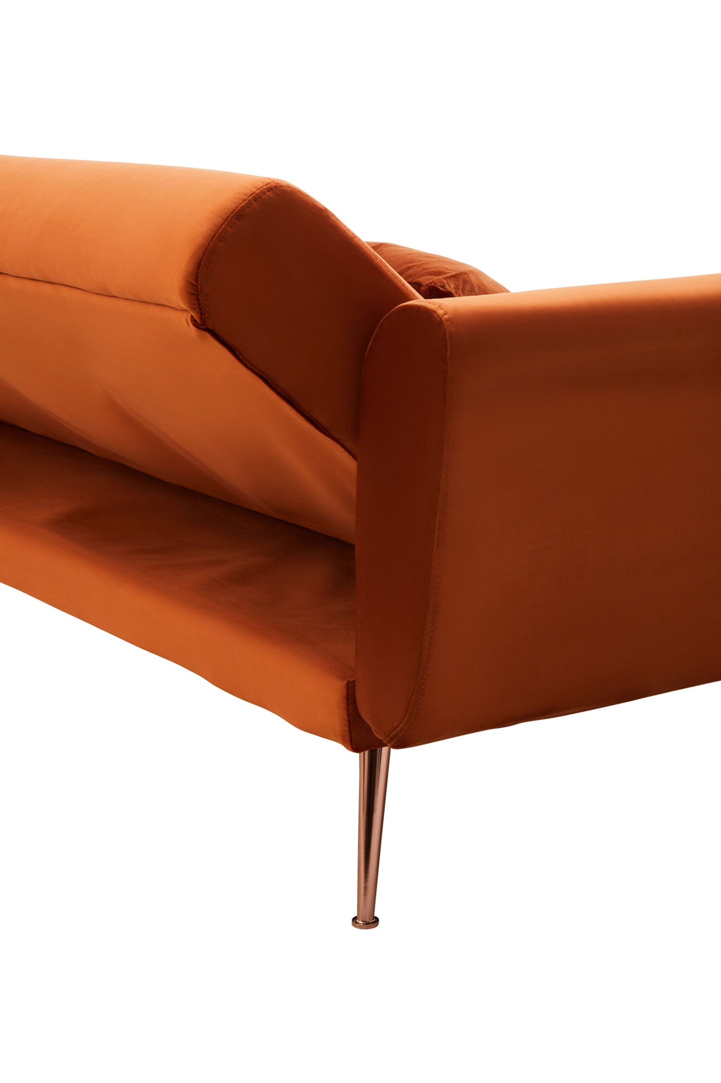 Jasmine Burnt Orange Velvet Sofa Bed