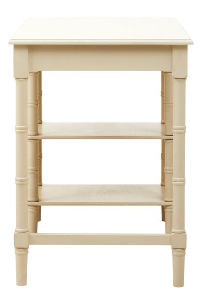 Cambridge Ivory Desk with Drawer and Shelves