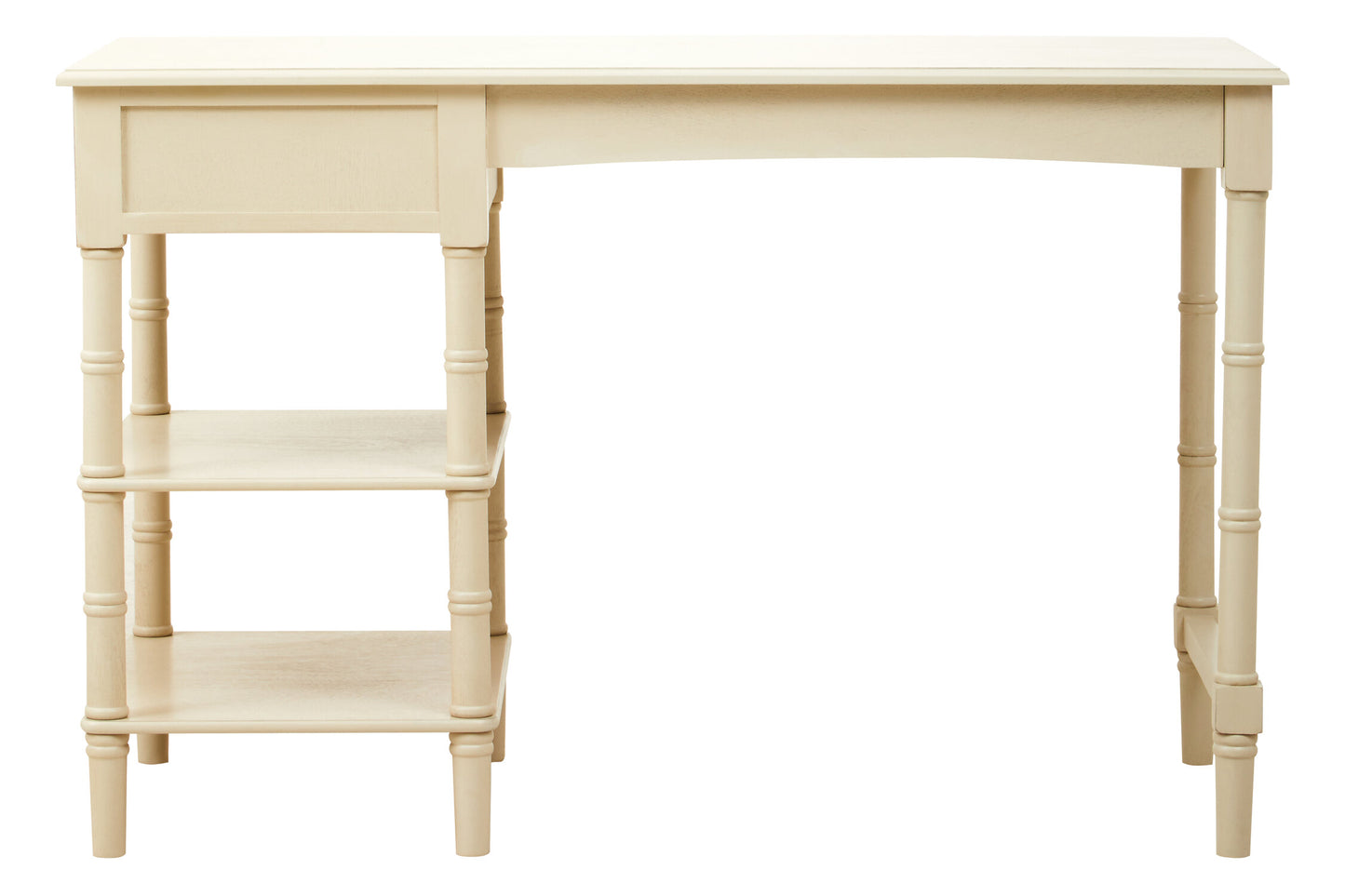 Cambridge Ivory Desk with Drawer and Shelves