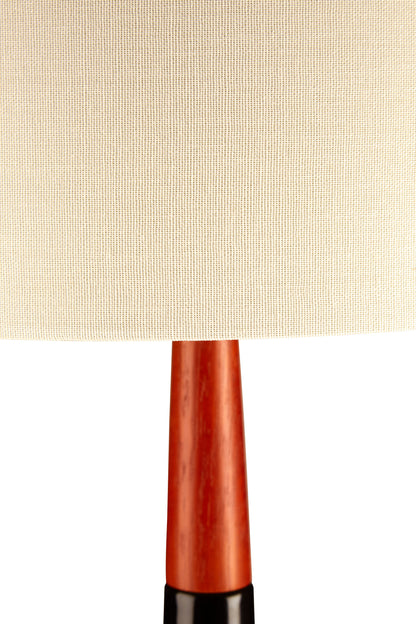 Sirus Wood Ceramic Traditional Table Lamp | Bali & Blue