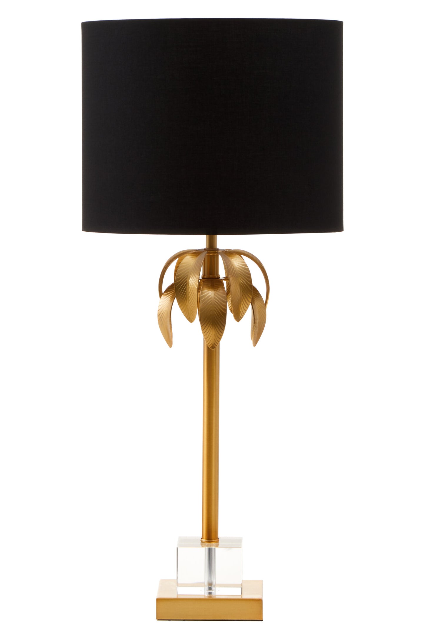 Sahara Gold Industrial Finish Palm Tree Design Table Lamp