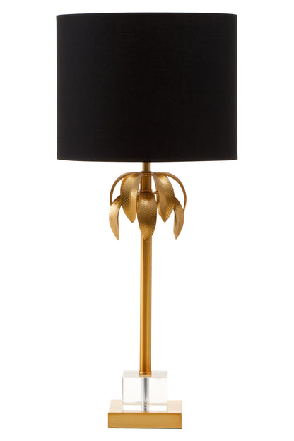 Sahara Gold Industrial Finish Palm Tree Design Table Lamp