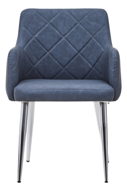 Lorena Dark Grey And Chrome Dining Chair