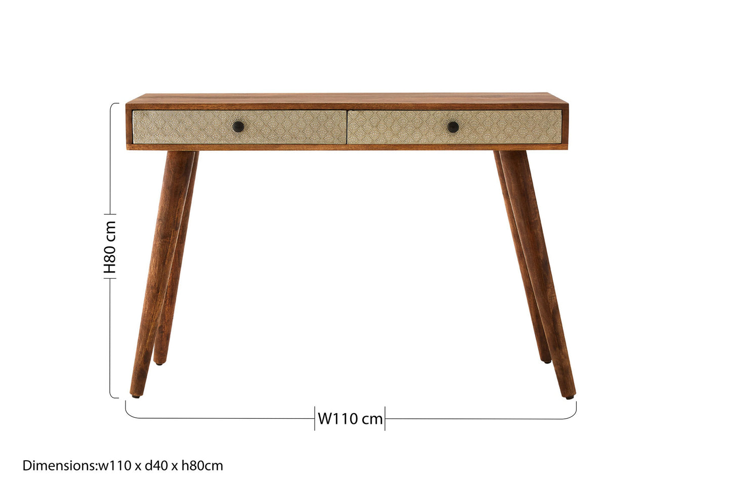 Boho 2 Drawer Acacia Wood Console Table