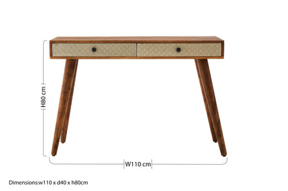 Boho 2 Drawer Acacia Wood Console Table