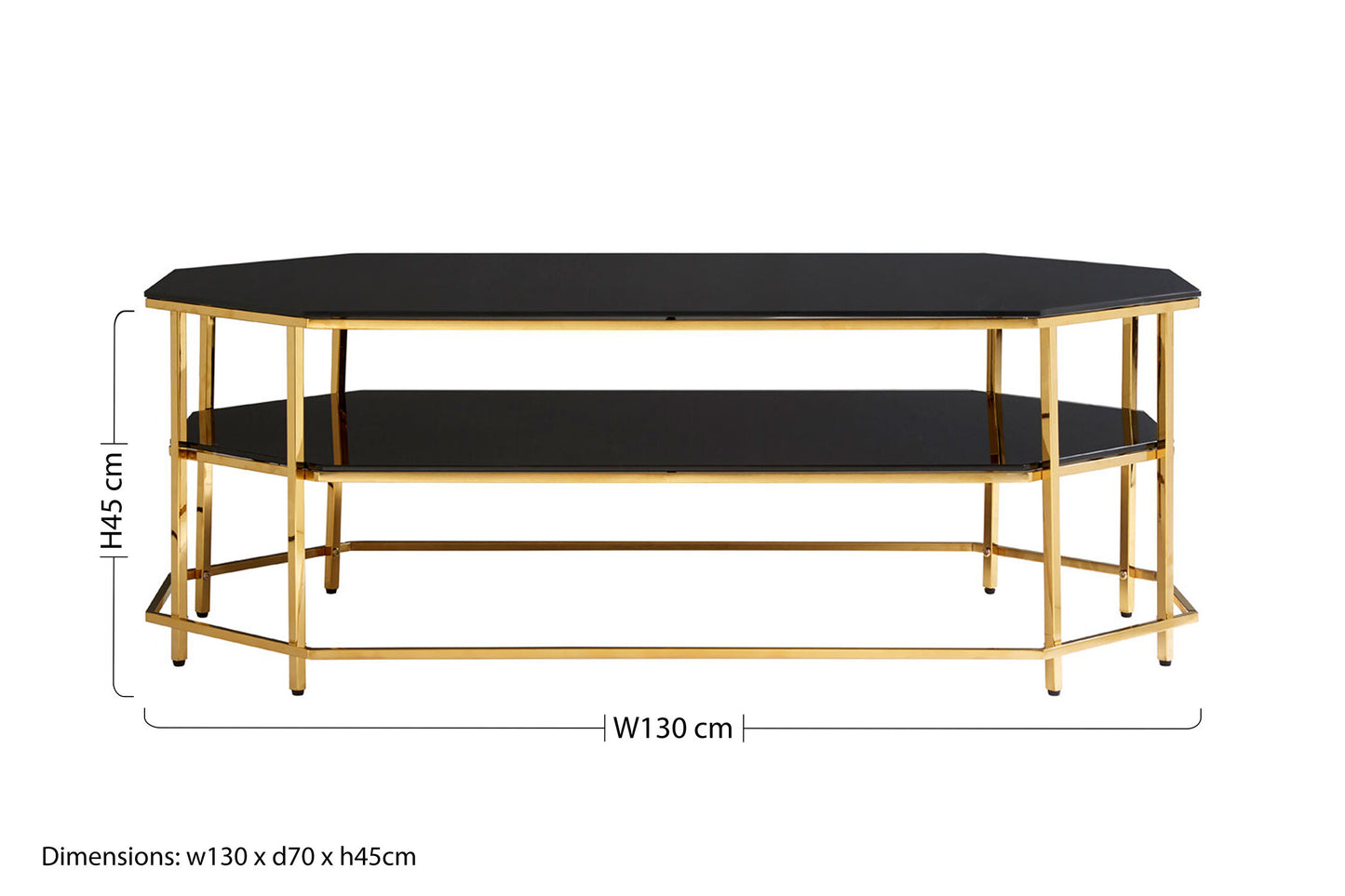 Milano Black Tempered Glass Coffee Table