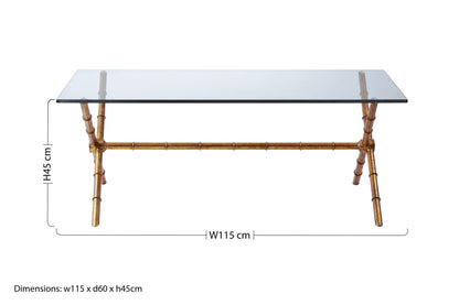 Marylin Glass Rectangular Luxe Coffee Table