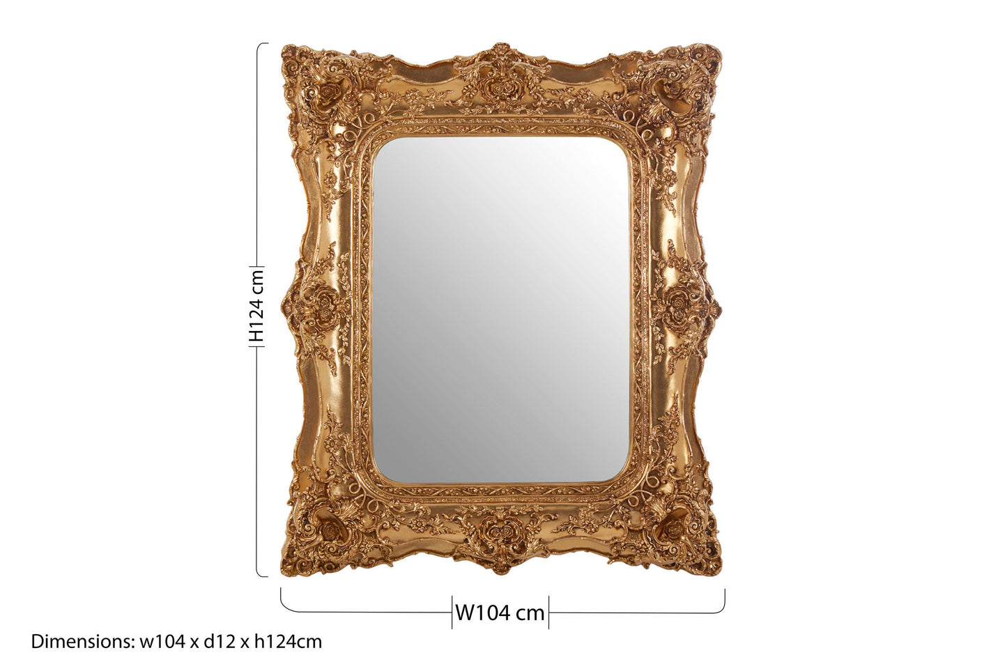 Bella Gold Bevelled Edge Wall Mirror
