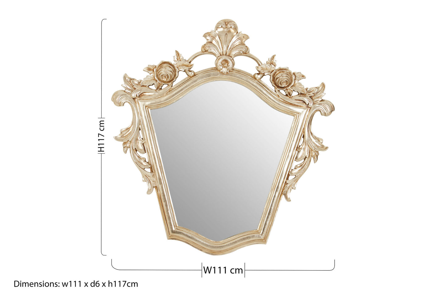 Bella Champagne Tapered Wall Mirror