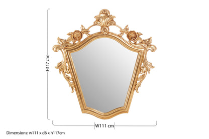 Bella Gold Finish Tapered Wall Mirror