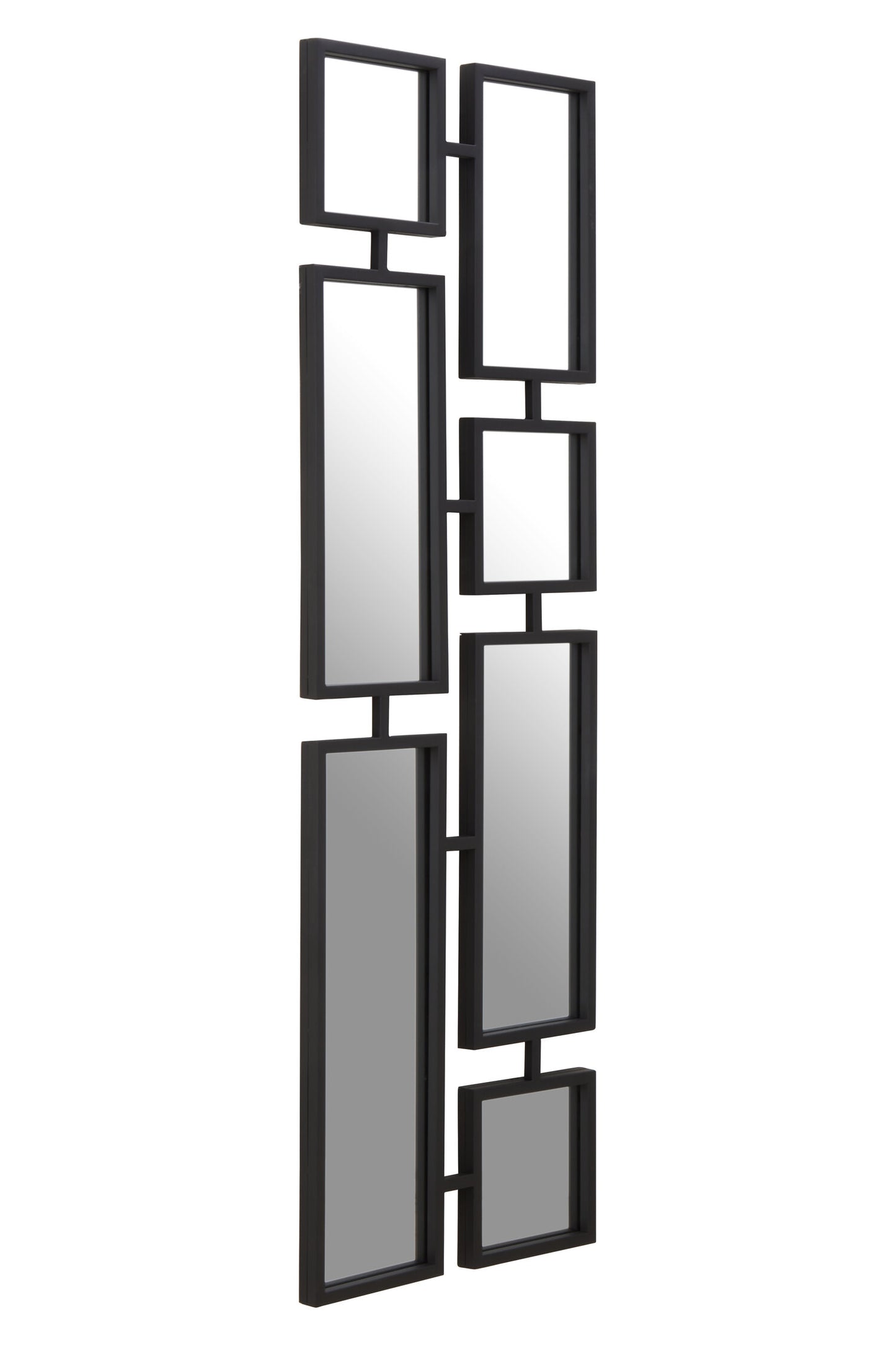 Chrono Industrial Black Multi Frame Wall Mirror