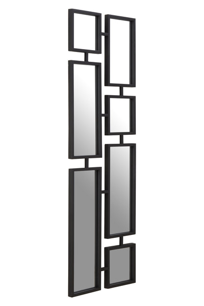 Chrono Industrial Black Multi Frame Wall Mirror