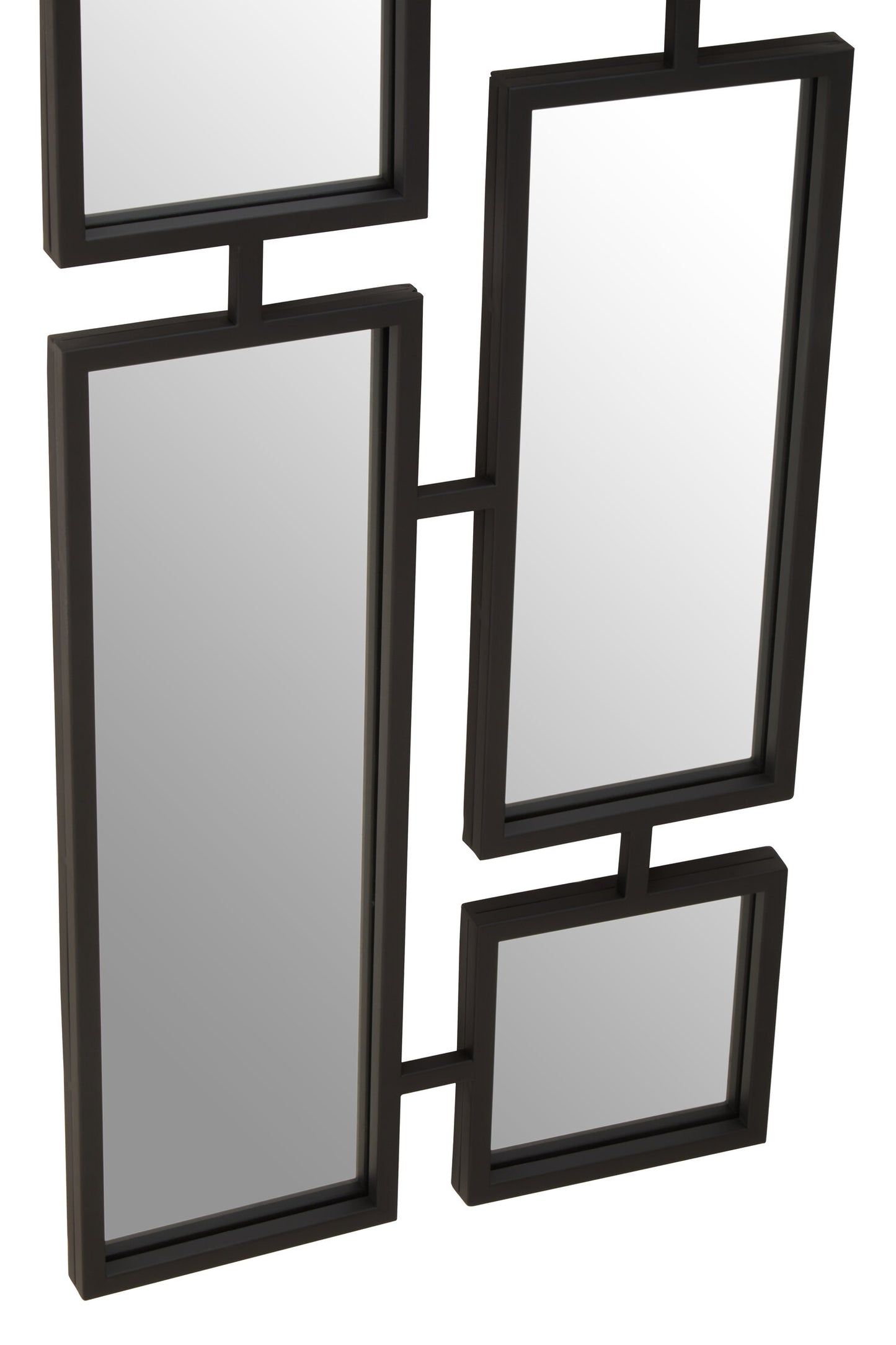 Chrono Industrial Black Multi Frame Wall Mirror