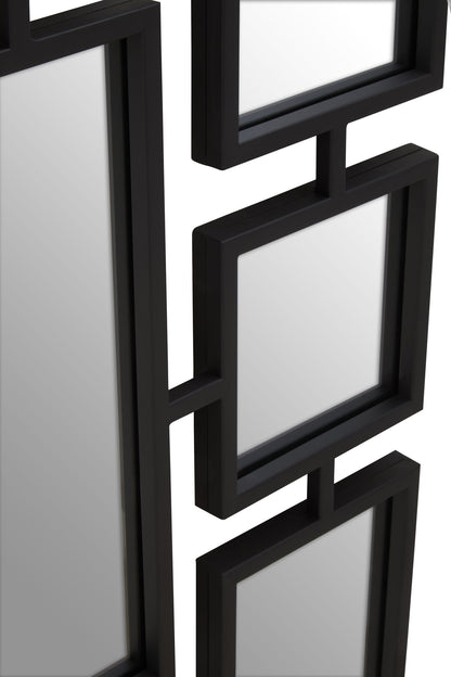 Chrono Industrial Black Multi Frame Wall Mirror