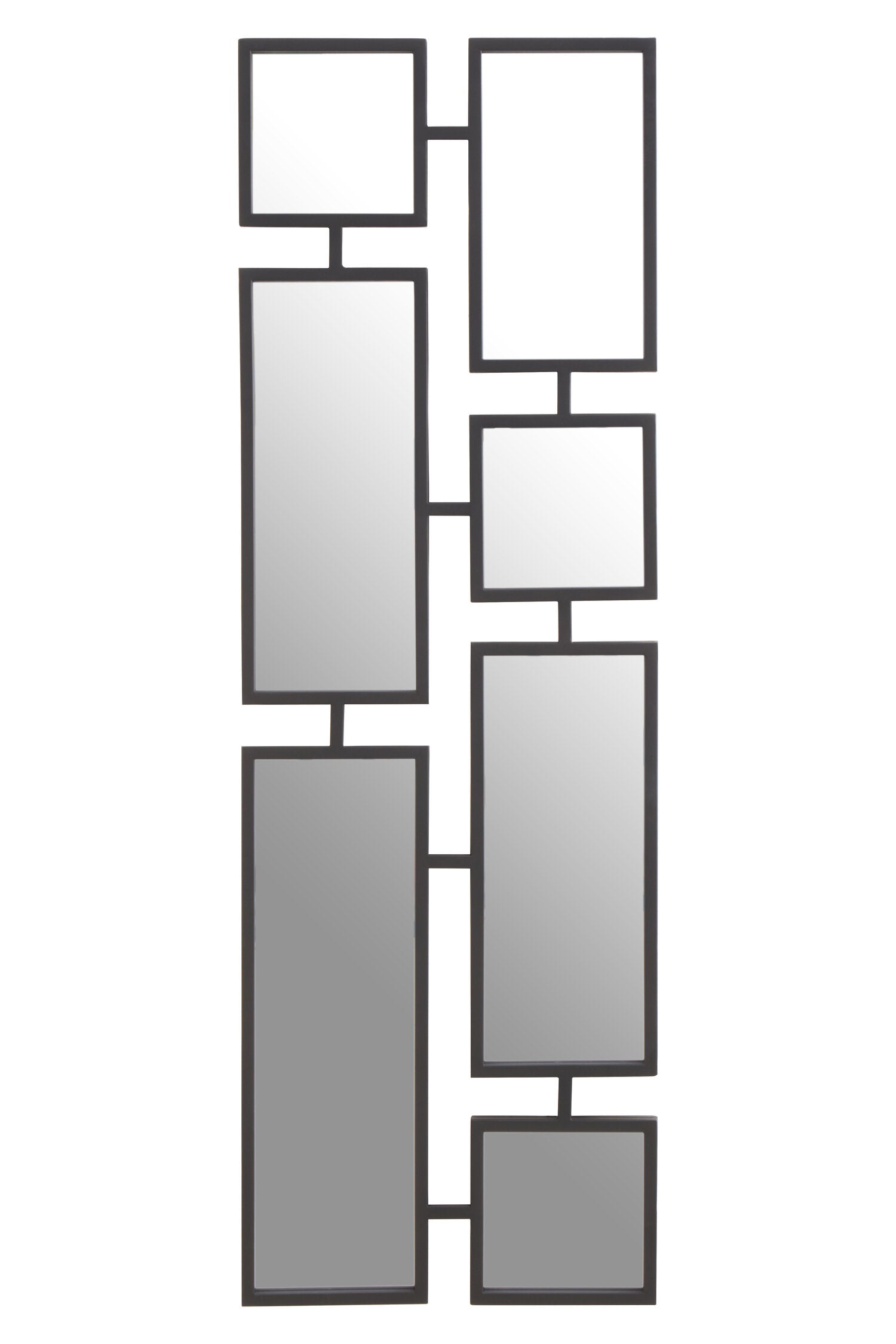 Chrono Industrial Black Multi Frame Wall Mirror | Bali & Blue