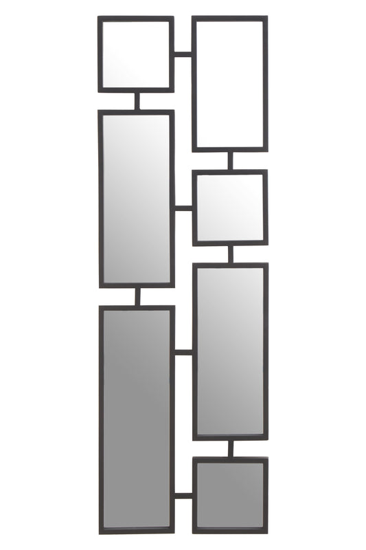 Chrono Industrial Black Multi Frame Wall Mirror | Bali & Blue